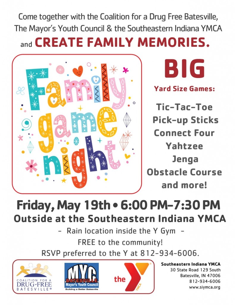 Family Game Night Flyer  City of Batesville, Indiana With Regard To Family Night Flyer Template