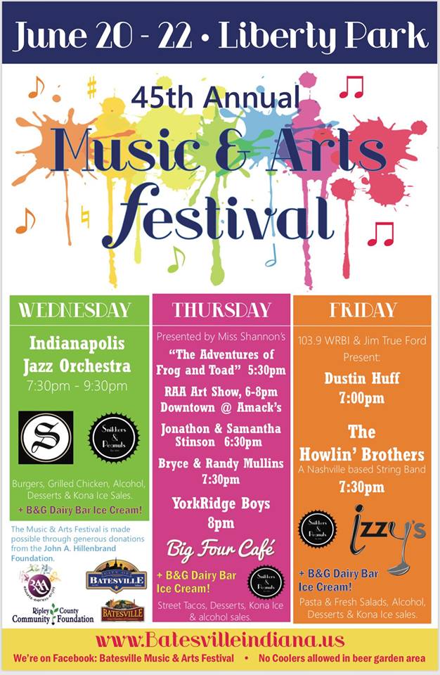 Music Arts Flyer | City of Batesville, Indiana