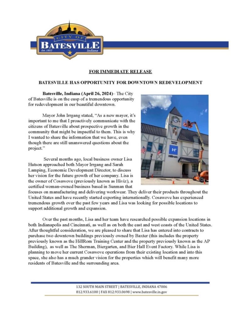 Batesville Has Opportunity for Downtown Redevelopment | City of ...